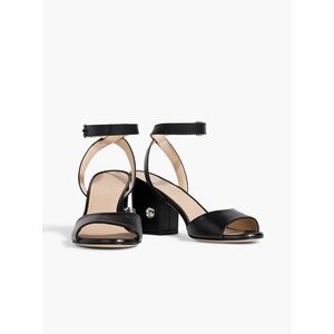 Stuart Weitzman Black Leather Sandals